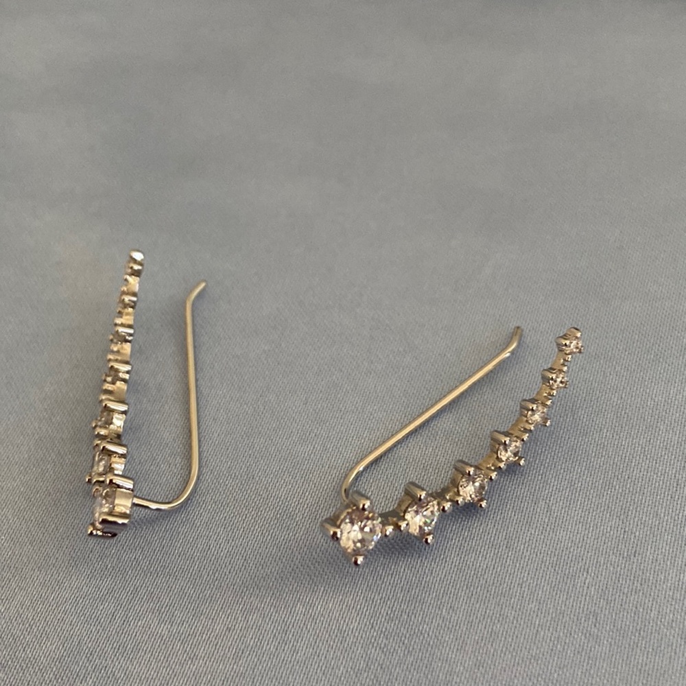 Sparkly ear crawlers earrings